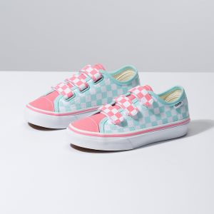 Vans Kiz Çocuk Spor Ayakkabı Checkerboard Style 23 V Mavi/Pembe | 78621-395